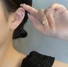 Pendientes elegantes con clip de hueso de oreja de perla de alta calidad de estilo coreano para mujer, nuevos pendientes de novia que combinan con todo sin agujeros para las orejas.