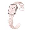 Adecuado para correa de reloj Applewatch S9 Universal 1-8 generación estampado de leopardo cóncavo hebilla de mariposa correa de reloj de silicona