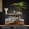 Tanque de Peces Pequeño de Vidrio Creativo Adorno de Flujo de Agua para Atraer Riqueza Circulación Oficina Escritorio Sala de Estar Artículos de Regalo de Inauguración