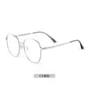 6815 Fabricante Venta al por mayor Marco de Metal para Gafas con Memoria Completa Marco Redondo Retro para Hombres y Mujeres Plano Ligero Se Puede Equipar con Luz Antiazul