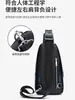 Williampolo Bolsa de Pecho para Hombre de Cuero Genuino Bolso Cruzado de Hombro de Piel de Vaca Viaje de Negocios Trayecto Diario al Trabajo Bolso de Hombro para Hombre
