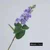 Buquê de Flores Artificiais de Delfínio de Haste Única Decoração de Arranjo de Cena Toque de Alto Padrão Flor de Casamento Violeta Flor Falsa Lilás