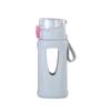 Vaso de Agua de Vidrio Ins de Verano Personalizado para Hombres y Mujeres, Vaso de Moda para Exteriores con Tapa Emergente, Vaso de Agua Transparente Portátil de Doble Capa