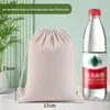 Bolsa de Algodão com Cordão, Bolsa de Armazenamento de Algodão com Cordão, Bolsa de Tecido com Cordão, Pequena Bolsa de Tecido, Bolsa de Algodão e Linho Personalizada com Cordão