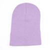 Touca de Tricô Cor Pura Personalizada para Comércio Exterior para Mulheres no Outono e Inverno Versátil Prato Claro Cor Pura Acrílico Lã Chapéu para Homens Estilo Coreano Touca Pulôver