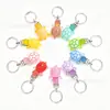 Venta Directa de Fábrica Llavero de Concha Degradada Colgante Creativo Luminoso Estilo Océano Encanto para Bolso de Niña Estilo Pareja