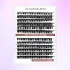 Fábrica de Pingdu Nuevas Pestañas Postizas Transfronterizas DIY Racimos Individuales Gruesas Esponjosas Rizadas Pestañas de Cabello Termofusibles Europeas y Americanas 60P