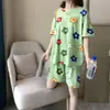 Pijama de Verano de Manga Corta Mickey Mismo Estilo Niña Holgado Seda de Leche Transfronterizo Indonesio Comercio Exterior Volumen Ropa de Casa Otoño