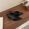Pantuflas de cuña con punta estilo francés para mujer, Sandalias Modelo Nuevo 2026, Zapatos sin cordones de verano, Tacones altos de diseño nicho