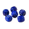 Lapis Lázuli Crudo Natural Cuenta Calabaza Pieza Tallada Cuenta Espaciadora Cuenta Cintura Superior Cuentas Budistas Pulsera Wenwan Accesorios para Joyería DIY