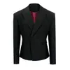 Chaqueta de Traje de Solapa Doble Roja Ajustada de Alta Gama Nueva Original para Hombre, con Hombreras, para Primavera, Otoño e Invierno 2026
