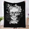 Manta de Halloween Manta Linda de Fantasma y Calabaza Serie 2 Manta Decorativa para Oficina Manta de Franela Otoño e Invierno
