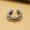 Anillo geométrico retro de plata de ley s925 al por mayor diseño de nicho femenino anillo de hip hop masculino índice de dedo ins de moda nuevo de moda