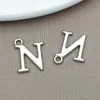 1 Pieza de Colgante de Letra Color Plateado Duradero Estilo Coreano Accesorios de Joyería DIY Colgante de Aleación Pendientes Collar Paquete de Materiales Hechos a Mano