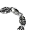 Estilo Japonés de Moda Punk Alternativo Calavera Hip-Hop Oscuro Personalizado Acero de Titanio Pulsera para Hombre Moda Hip-Hop Joyería para la Mano