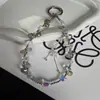 Cadena para Teléfono de Cristal Gota de Agua de Lujo Ligero y Alta Gama Colgante de Borla de Flor Llavero con Encanto Accesorio para Bolso