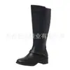 Juyuan 2026 Modelo Nuevo Botas Grandes para Mujer para Comercio Exterior WISH Amazon Estilo Europeo y Americano Cremallera Doble Botas de Cuero de Media Caña
