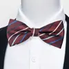 Estoque Pronto do Fabricante Gravata Borboleta Jacquard Formal Masculina para Negócios, Casamento, Festa, Gravata Borboleta Floral de Poliéster em Forma de Seta