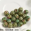 Cuentas Sueltas Cerámicas Verdes Frescas de Forma Irregular con Agujero Pasante, Materiales para Pulseras y Collares de Cuentas Hechos a Mano para DIY, Accesorios de Joyería
