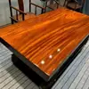 Mesa de Chá Okan de Madeira Maciça Placa Grande Estilo Chinês Mesa e Cadeira de Escritório para Chefe Combinação de Troncos