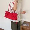 Bolsa de Tote de Nylon de Moda Súper Popular Estilo Perezoso Diseño de Cierre de Cordón Versátil para Viajar Bolso de Hombro Único