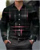 Comercio Exterior Transfronterizo Ropa para Hombre Camisa de Manga Larga a Cuadros Irregulares Estilo Europeo y Americano Camisa Casual Texturizada Venta al por Mayor de Fábrica