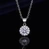 2 quilates imitação moissanite colar feminino banhado pt950 platina clavícula cadeia oito corações oito flechas zircão pingente de jóias