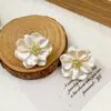 Brincos de Camélia Perolados Japoneses e Coreanos Pera, Luxo Acessível Exquisito, Elegante de Alta Qualidade, Brincos Únicos Estilosos, Brincos de Flor