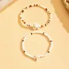 Temu Mais Vendido Estilo Praia Retrô Cor Contrastante Pulseira de Contas Retrô Personalizada Turquesa Estrela do Mar Tartaruga Pulseira de Miçangas de Arroz