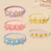 2025 Nueva Diadema para Bebé de Primavera y Verano Transfronteriza Color Sólido Flor Diadema para Niños Accesorios para la Cabeza Diadema de Nylon Suave para Bebé