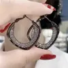 Pendientes de aro grande redondos de lujo, ligeros, europeos y americanos, para mujer, de alta calidad, con aguja de plata S925 y diseño de nicho distintivo, con circonitas.