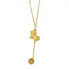 Collar de Moneda de Pony con Hielo Triturado Brillante para Mujer Nicho de Alta Gama Exquisito Temperamento Cadena de Clavícula con Borla Collar Venta al por Mayor