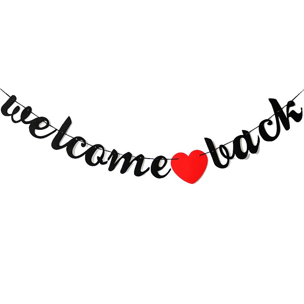 连体welcome back拉旗白底