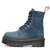 Botas de Motocicleta de 8 Ojales con Suela Gruesa de Primera Capa Transfronterizas para Mujer 1460 Cierre Lateral Rojo Crazy Horse Botines de Cuero Genuino Suela de Plataforma Ropa de Trabajo