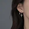 Pendientes de Aro Lisos con Pasador de Plata 925 para Mujer 2025 Nuevo Popular Diseño de Nicho Pendientes de Gama Alta Pendientes de Lujo Accesible