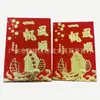 Modelo Nuevo 2025 100 Yuanes 30K Papel Fluorescente Dos Tonos Dorado en Relieve Sobres Rojos para el Festival de Primavera, 6 Piezas/Paquete