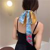 Como o Lenço Fino Estilo Dunhuang, Elegante Fita Pequena Dupla Face, Elástico de Cabelo, Lenço de Cabeça, Secagem Rápida para o Verão
