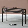 Prateleira dobrável, suporte de mesa simples, prateleira de metal, suporte de mesa, pernas de mesa simples, suporte de mesa, prateleira de armazenamento quadrada de ferro forjado