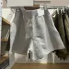 Estilo Japonés 20256 Verano Nuevo Pantalones Cortos de Waffle Elásticos Cómodos para Mujer Pantalones Rectos Casuales Sueltos Al48150