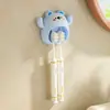 Portacepillos de dientes con forma de oso, para montar en la pared, no requiere taladro, para uso doméstico en el baño