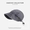 Gorra de tela vaquera tipo pico de pato, estilo de estrella femenina, que deja ver la cara, gorra de béisbol pequeña, plegable, casual, versátil, para cubrir la cara, sombrero de sol