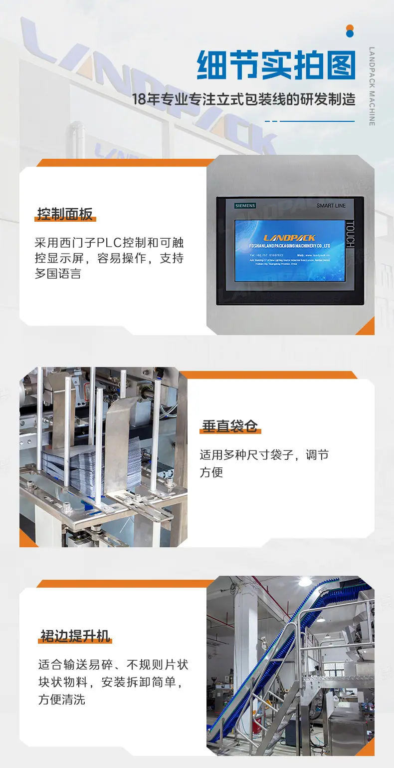 LDSP-160A水平给袋机(钢印打码+裙边提升机+10头1