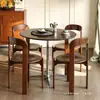 Sillas de comedor vintage de madera maciza estilo nórdico populares para uso doméstico, sala de estar retro, diseño simple y moderno, adecuadas para apartamentos pequeños, estilo que induce dopamina