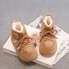 Botas de Nieve Populares para Niños 2025 Invierno Terciopelo Engrosado Botas de Algodón para Niñas para Usar Afuera Cálido Estilo Casual Zapatos de Algodón para Niños
