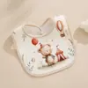 Babero impermeable de algodón en forma de U para bebé, toalla de saliva de gasa para niños Clase A para niños y niñas, fabricantes de baberos para comer para bebés al por mayor