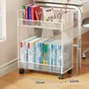 Estante de Almacenamiento Debajo del Escritorio, de Pie, Estante Móvil de Almacenamiento y Organización, Imprescindible para Dormitorios Estudiantiles, Estante de Almacenamiento por Capas para Libros y Snacks