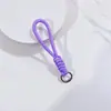 Llavero de cuerda de algodón tejido a mano para llaves de coche, cadena para bolso de teléfono móvil, colgante para taza térmica, equipaje, cordón multifuncional anti-pérdida