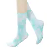 Calcetines de Yoga Antideslizantes con Dispensador para Interiores y Exteriores Calcetines para Gimnasio y Baile Calcetines Deportivos de Algodón para Pilates Calcetines JK Tie-Dye