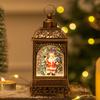 Papai Noel cristal vento lâmpada neve água enchimento vento lâmpada vintage decoração boneco de neve natal castiçal lâmpada cross-border ornamentos