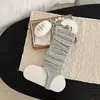 Polainas Finas Estilo Chancla para Mujer, Calcetines Finos de Verano Huecos de Color Sólido sin Pie, Calcetines para Pantorrilla Estilo Chica Dulce JK